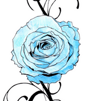 TATOO Arabesque Rose Bleue GCEM